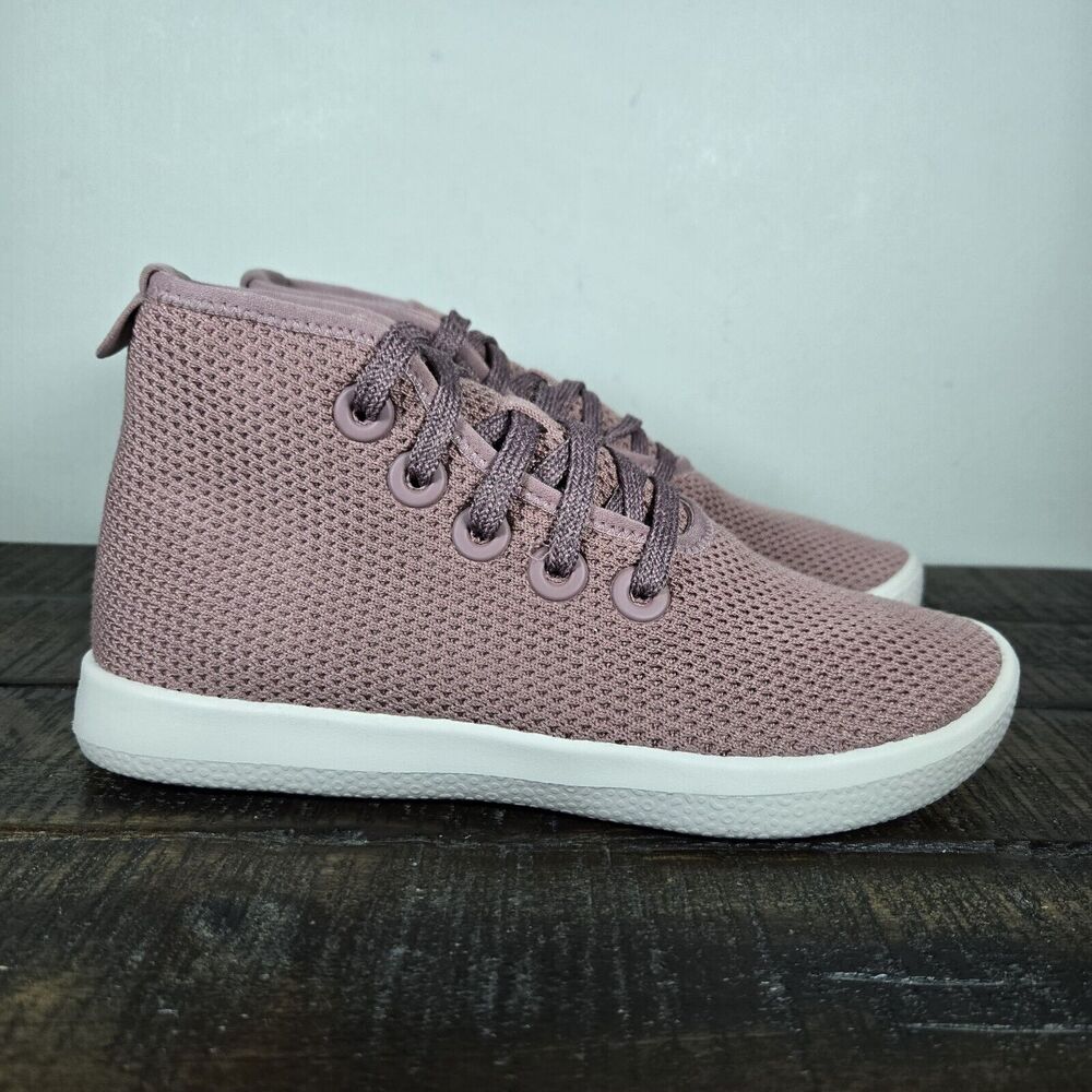 Allbirds Tree Toppers Womens Size 5 High Top Lace Up Shoes Pink White